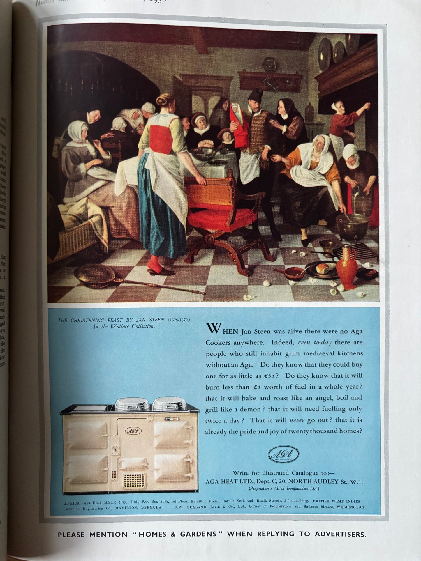 1930’s HOMES AND GARDENS Magazine December 1936 Illustrated ADVERTS