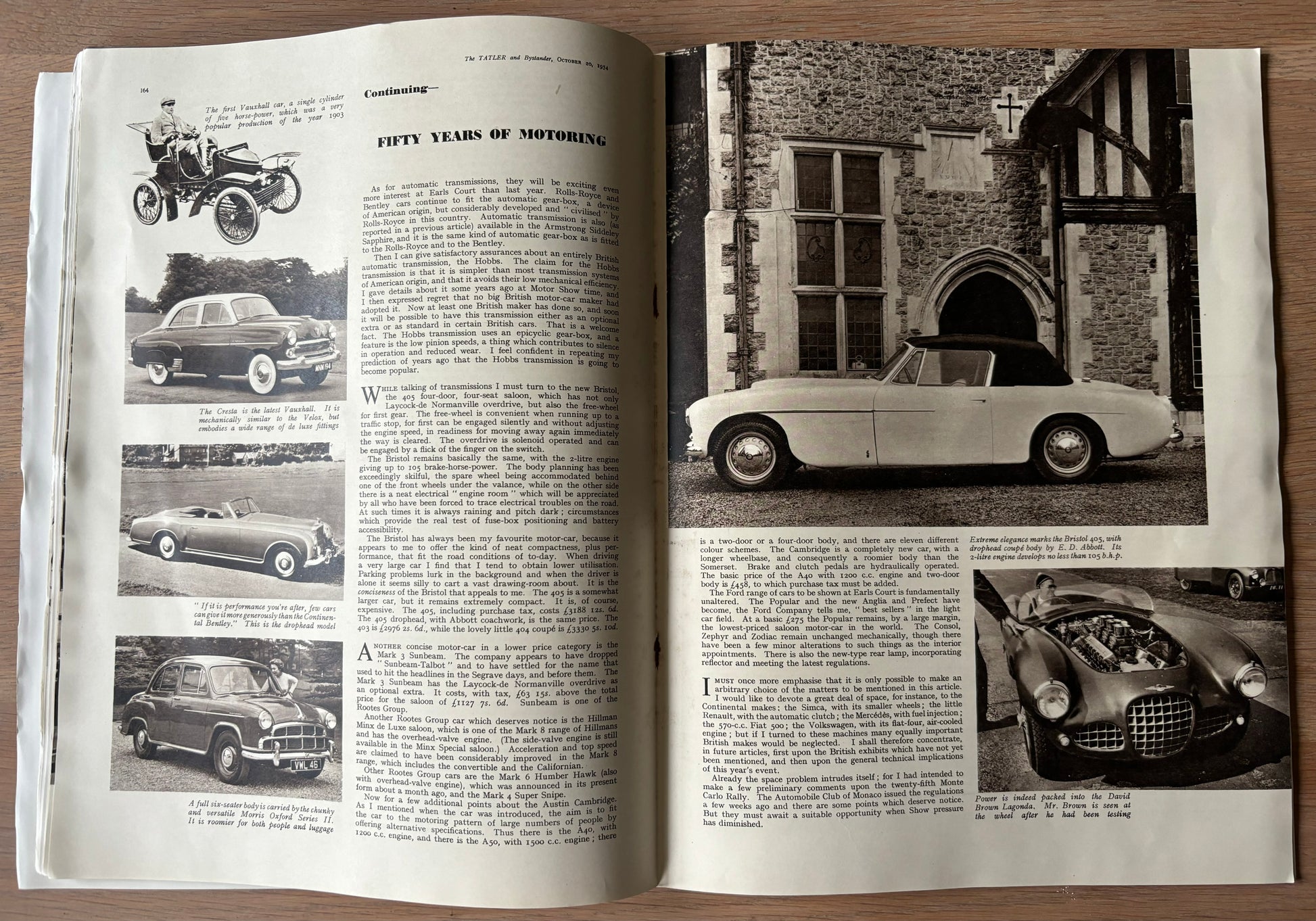 THE TATLER October 20 1954 Autumn Motor Show Number MAGAZINE - transpontinebooks