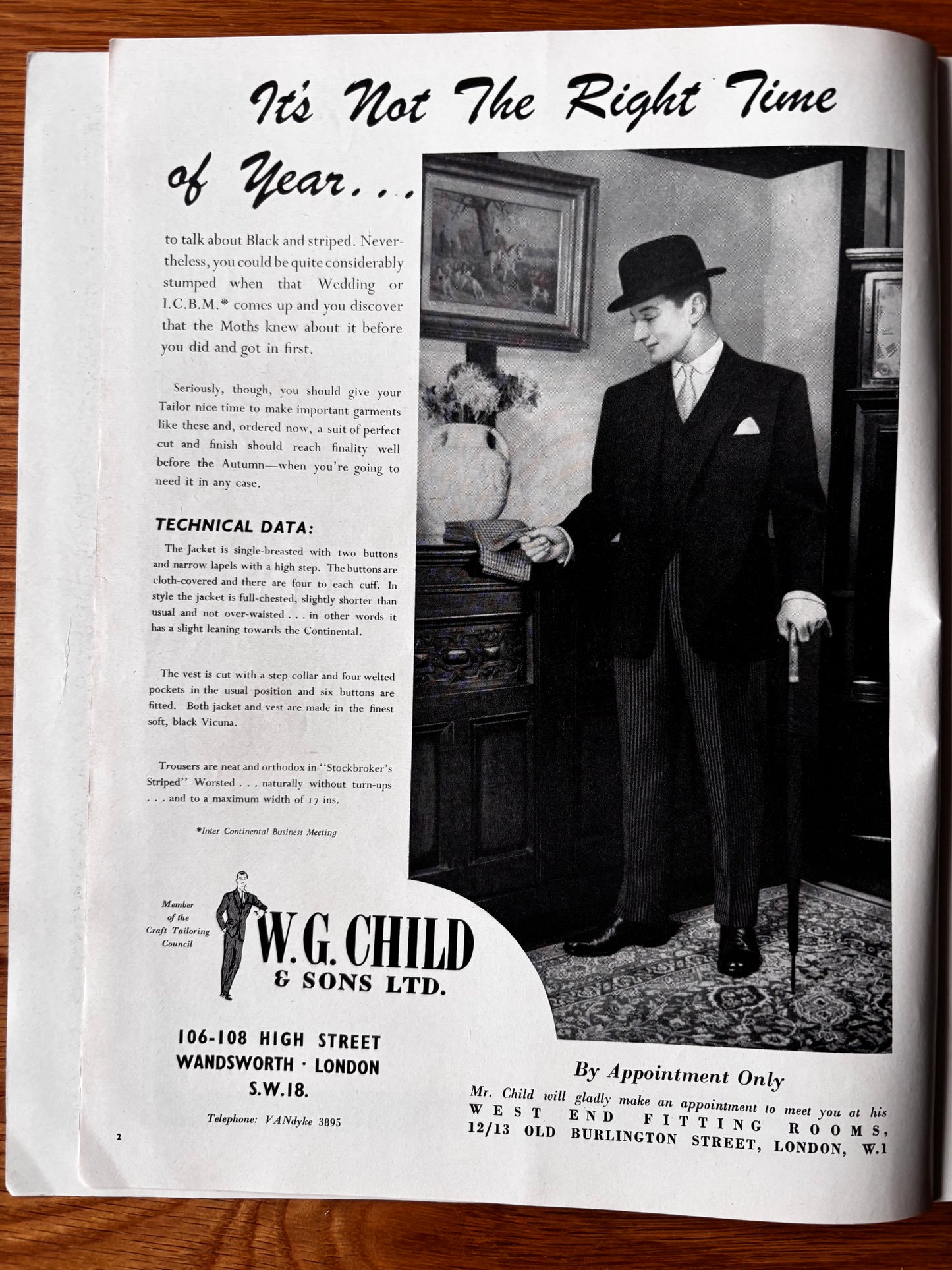 1950’s MAN ABOUT TOWN Magazine Summer 1958 Men’s Style Tailoring VINTAGE