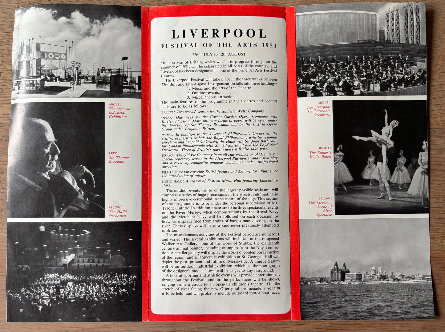 1951 LIVERPOOL FESTIVAL OF THE ARTS Come To Britain Leaflet No 7C
