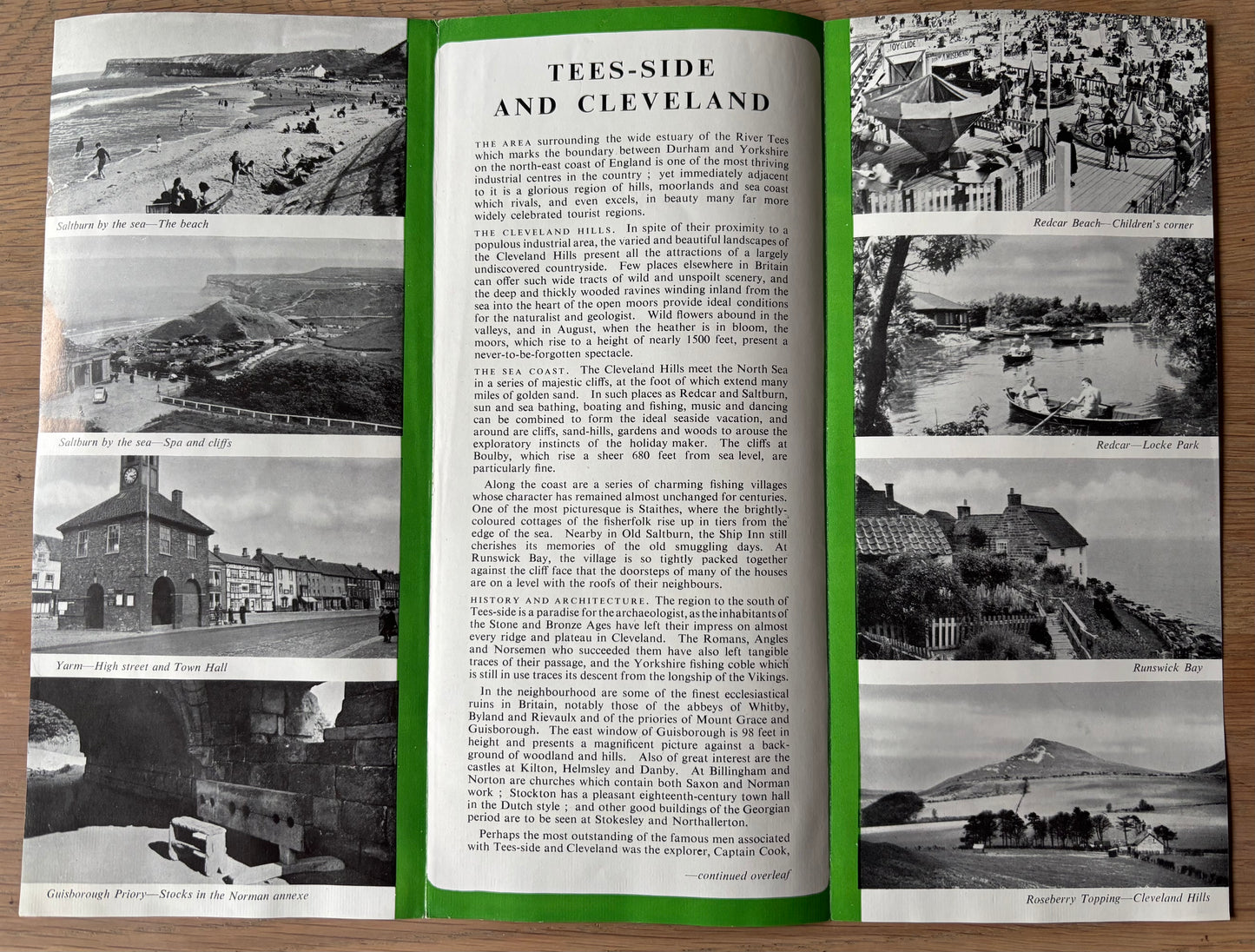 1950's TEESSIDE & CLEVELAND Come To Britain 6B LEAFLET Staithes