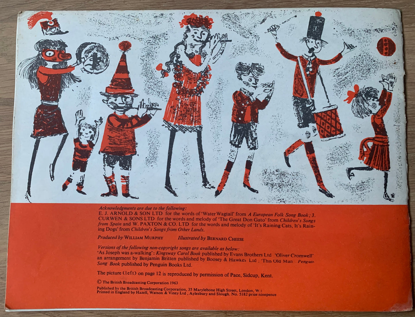 Bernard Cheese TIME AND TUNE 1963 BBC Broadcasts To Schools MUSIC BOOK - transpontinebooks