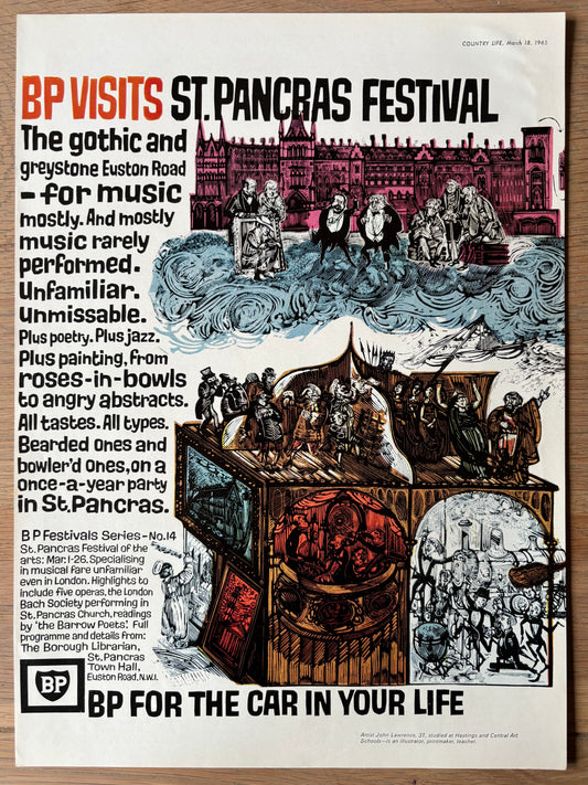 John Lawrence ST PANCRAS FESTIVAL March 1965 BP ADVERT Series No 14