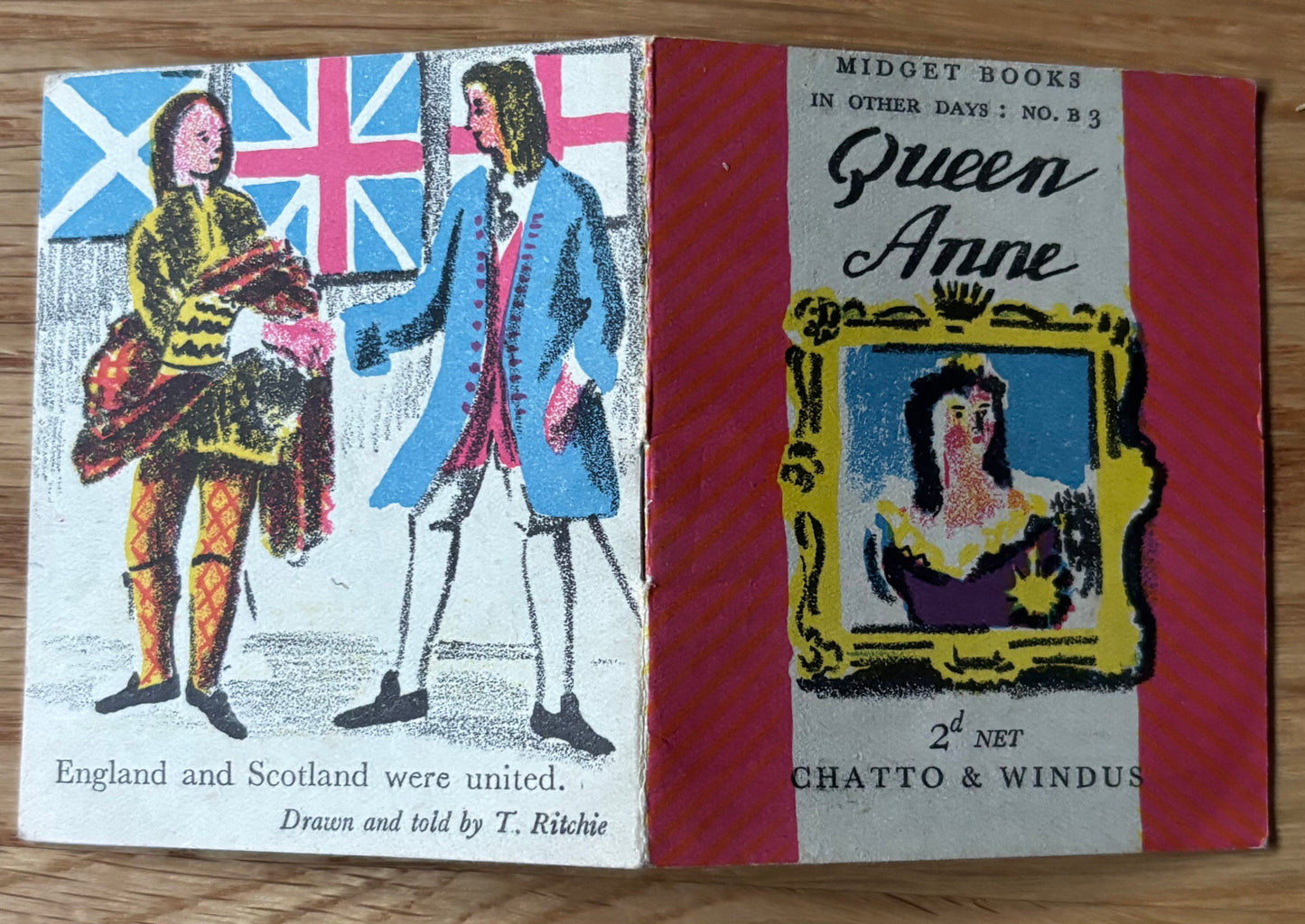 Midget Book QUEEN ANNE Chatto & Windus 1930's TREKKIE RITCHIE PARSONS