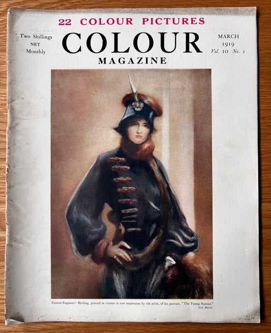 Hal Hurst COLOUR MAGAZINE March 1919 ADVERTS ART McKnight Kauffer Illustrated