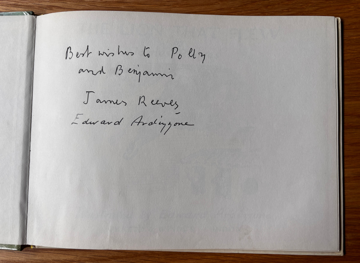 Edward Ardizzone Double Signed THE LION THAT FLEW 1st HB 1974 James Reeves Illustrated