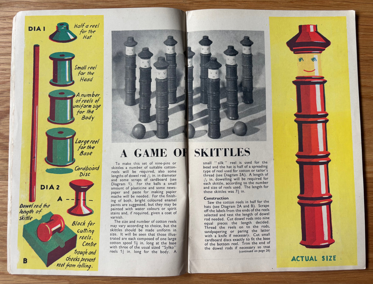 1950 ART AND CRAFT Skittles MAGAZINE CHILD EDUCATION Design Patterns