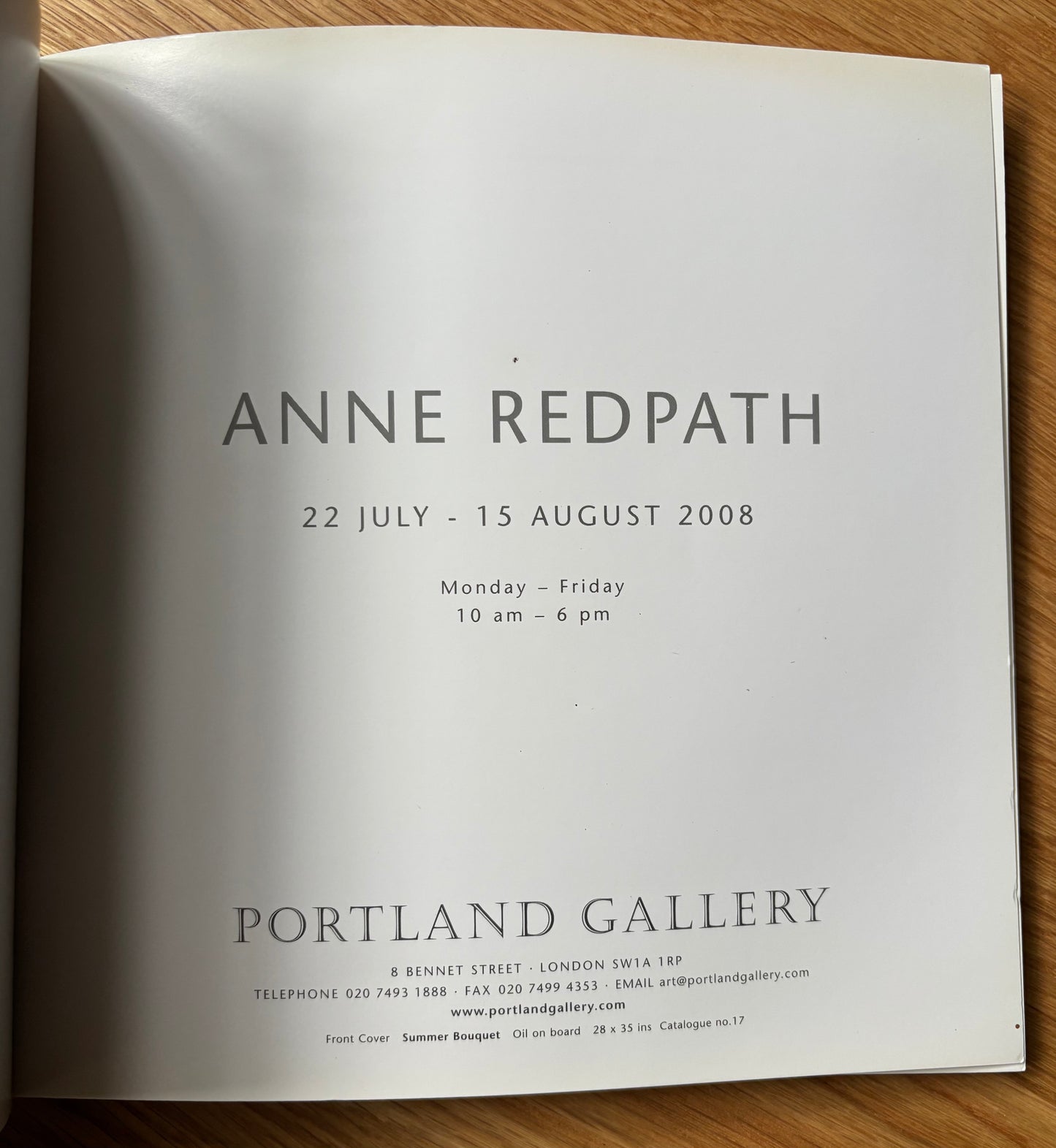 ANNE REDPATH Portland Gallery 2008 EXHIBITION GUIDE Scottish Artist Art