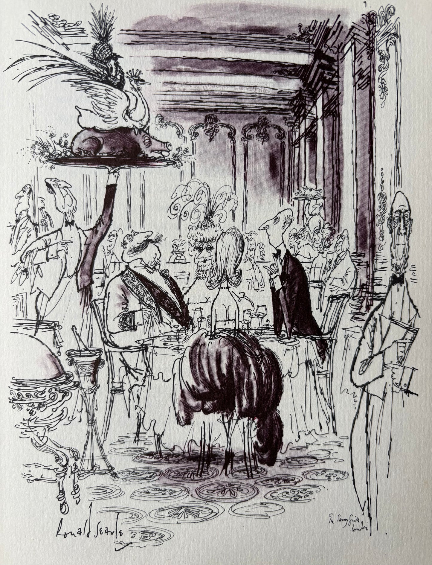 Ronald Searle THE SAVOY OF LONDON Illustrated London Hotel History