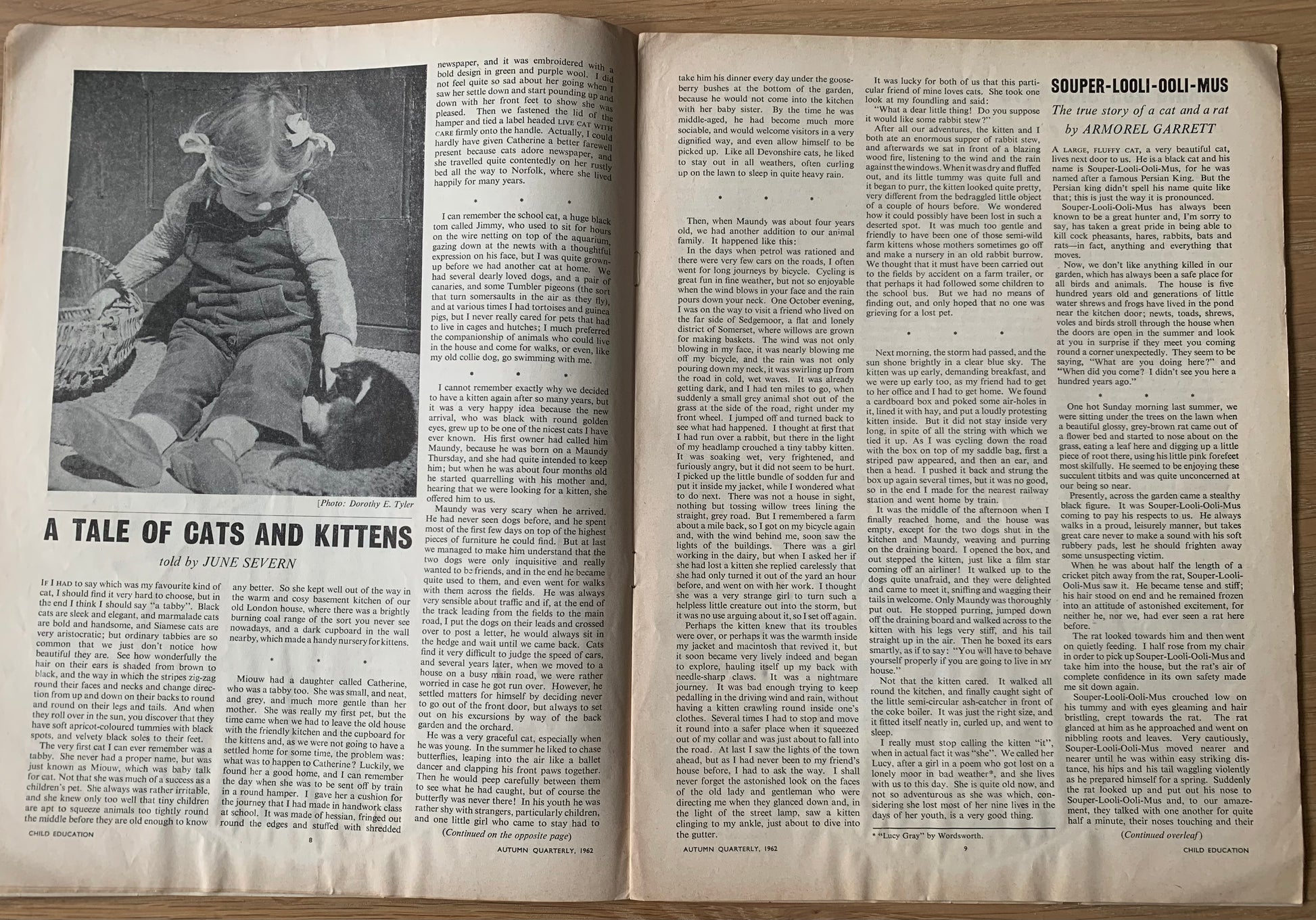 CHILD EDUCATION QUARTERLY Autumn 1962 G Roland Smith - transpontinebooks