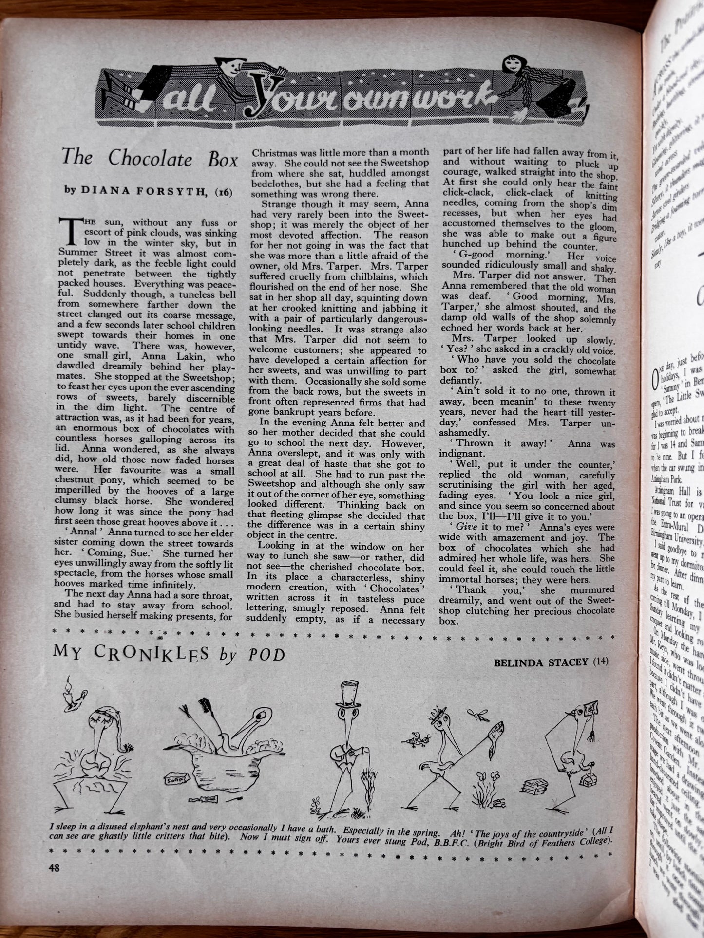 YOUNG ELIZABETHAN Magazine June 1955 Ronald Searle Susan Einzig Ronald Searle