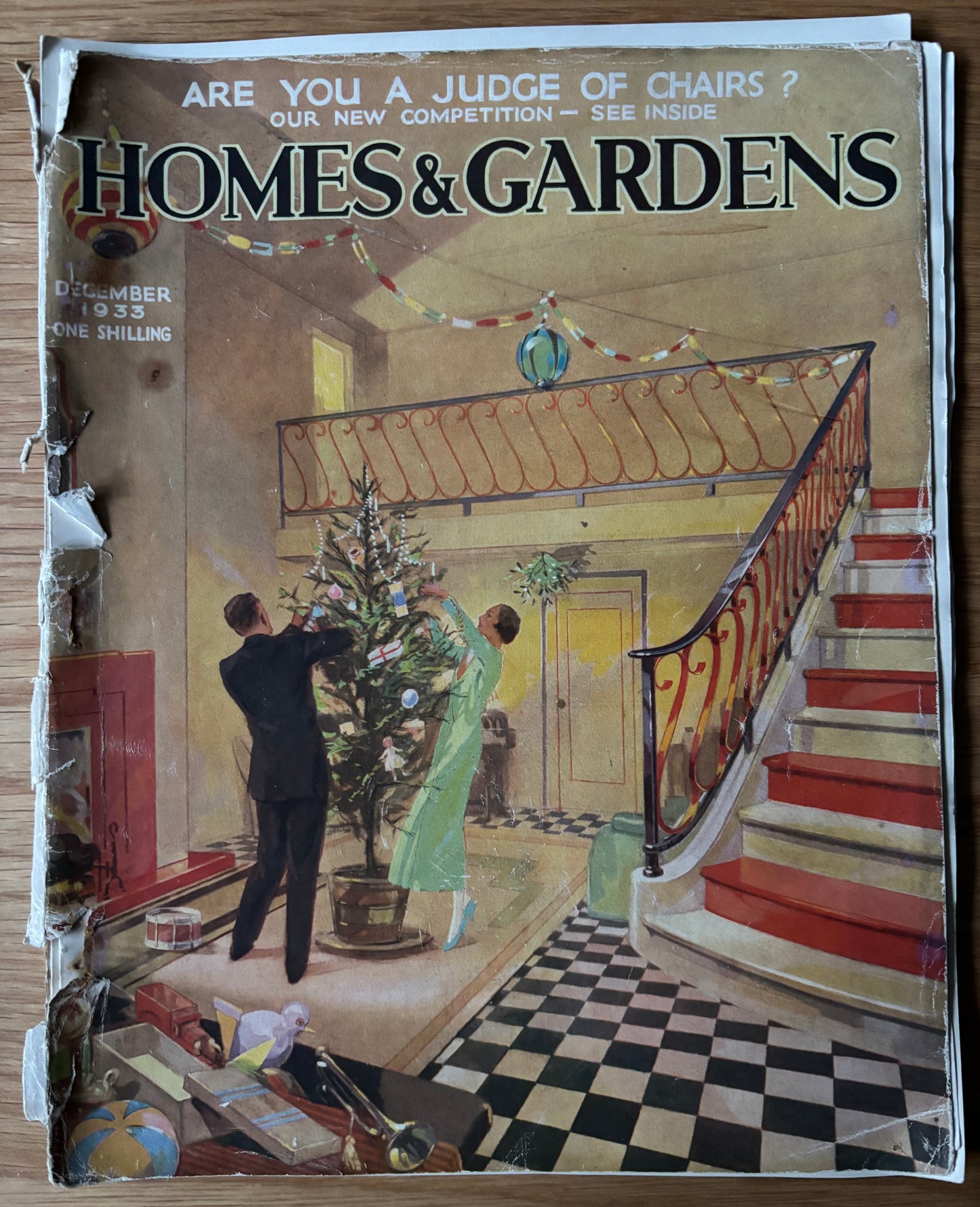 1930’s HOMES AND GARDENS Magazine December 1933 Illustrated ADVERTS