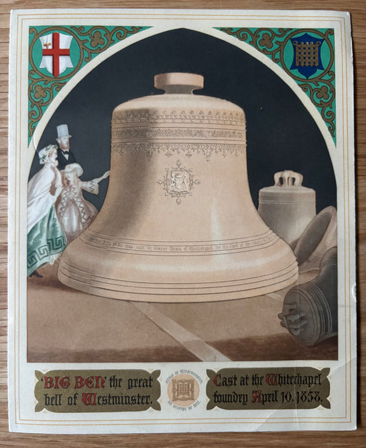 Christmas Card WHITECHAPEL BELL OF WESTMINSTER Dennis Healey