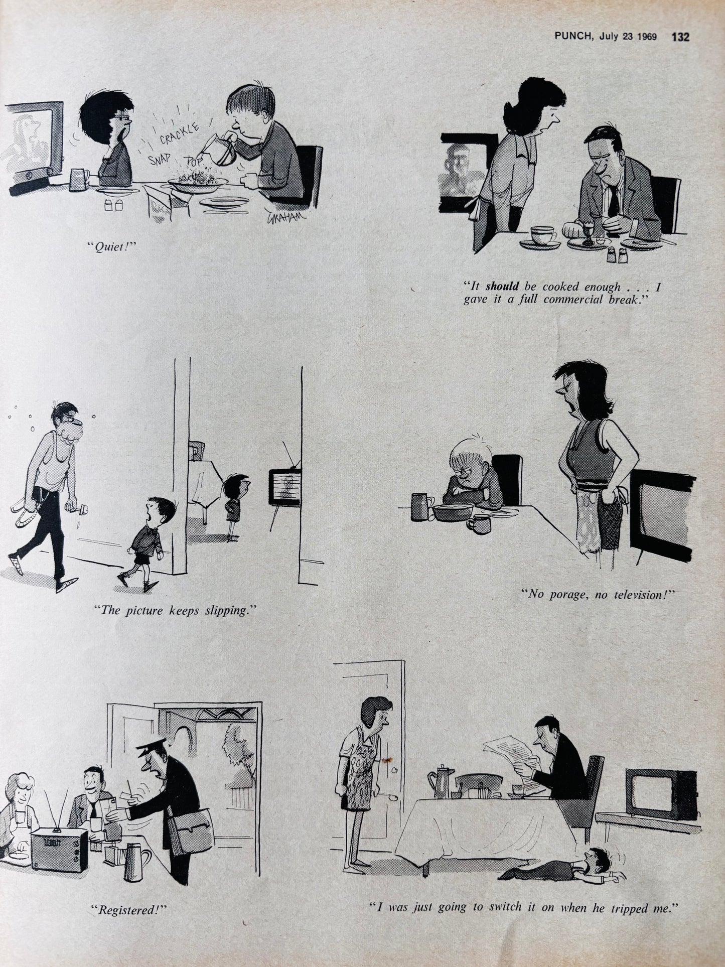 Michael Trevithick PUNCH MAGAZINE July 1969 60's ART ADVERTS CARTOONS POP
