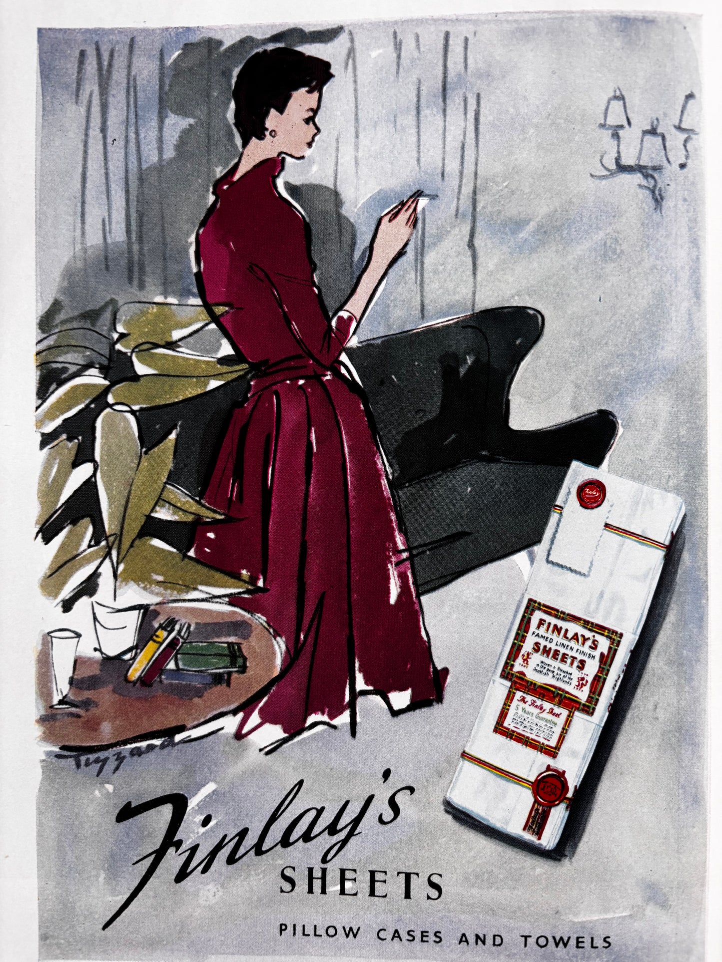 Elizabeth David HOUSE AND GARDEN Magazine MAY 1956 Fabric Design Cole Porter
