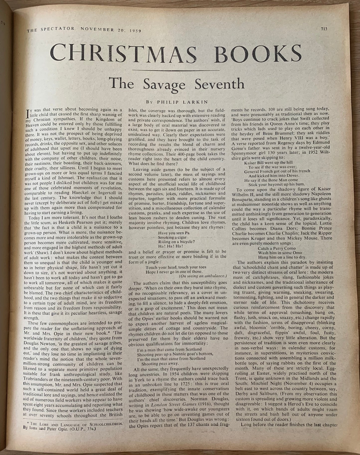 Quentin Blake CHRISTMAS THE SPECTATOR November 1959 John Betjeman Evelyn Waugh - transpontinebooks