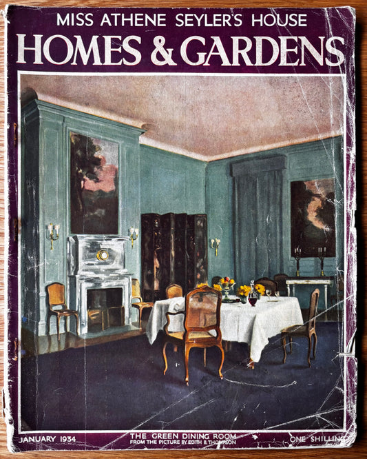 1930’s HOMES AND GARDENS Magazine January 1934 Illustrated ADVERTS
