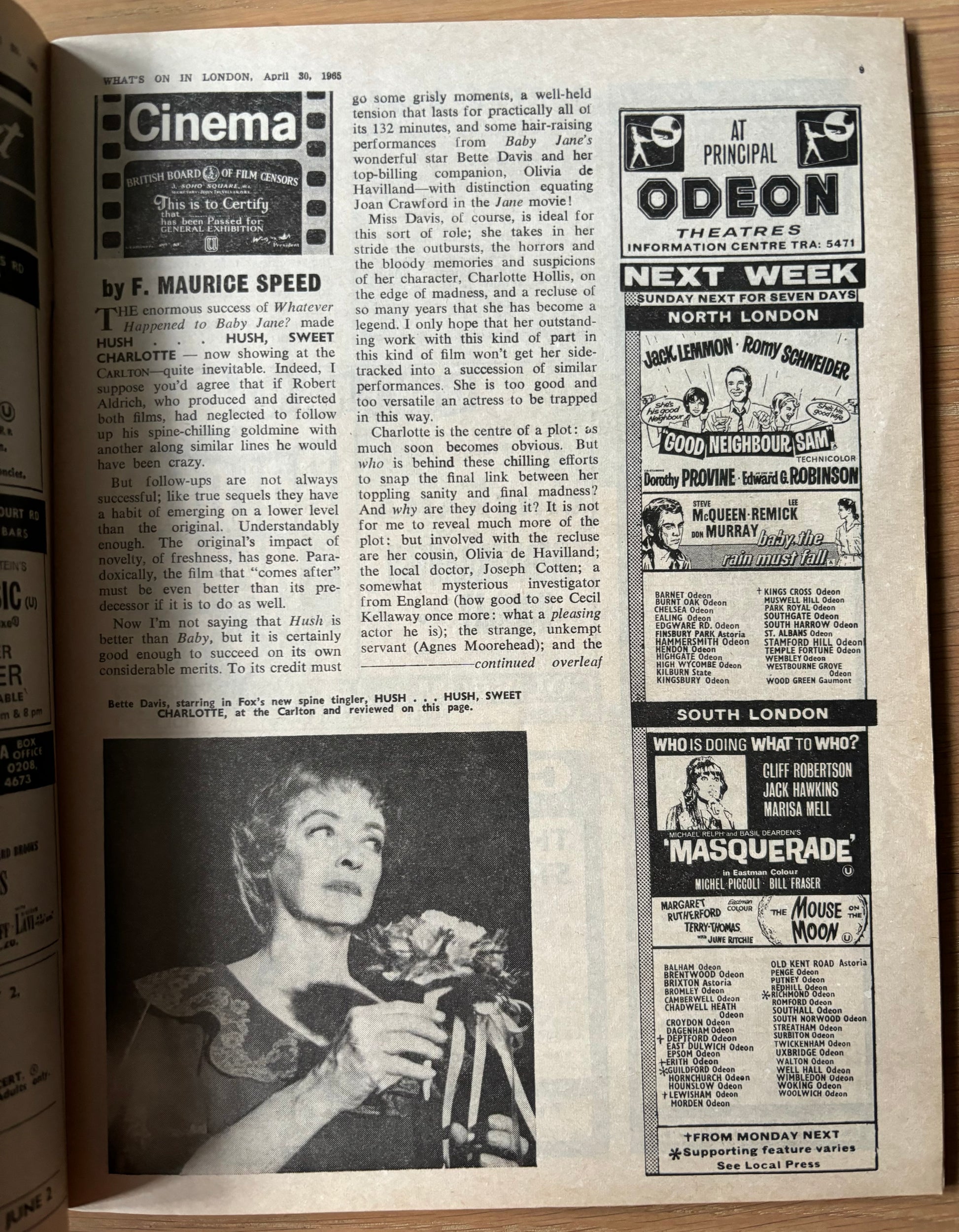 A KING’S STORY What’s On London April 30 1965 MAGAZINE FIlm - transpontinebooks