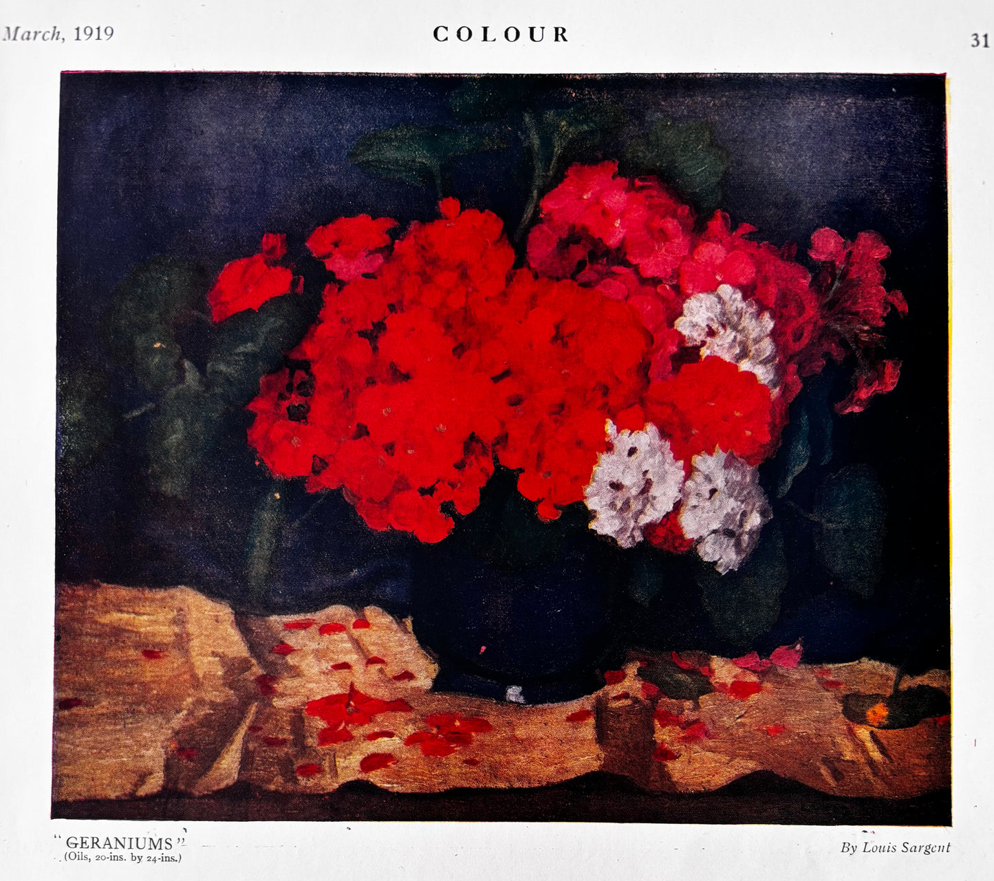 Hal Hurst COLOUR MAGAZINE March 1919 ADVERTS ART McKnight Kauffer Illustrated