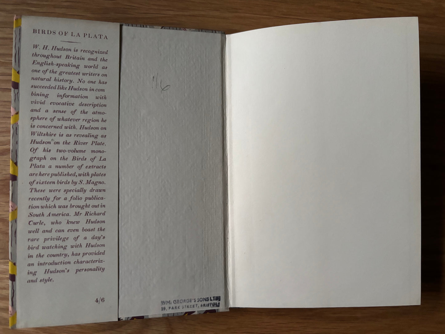 Sarah Nechamkin BIRDS OF LA PLATA King Penguin Book DJ 1952 W H Hudson