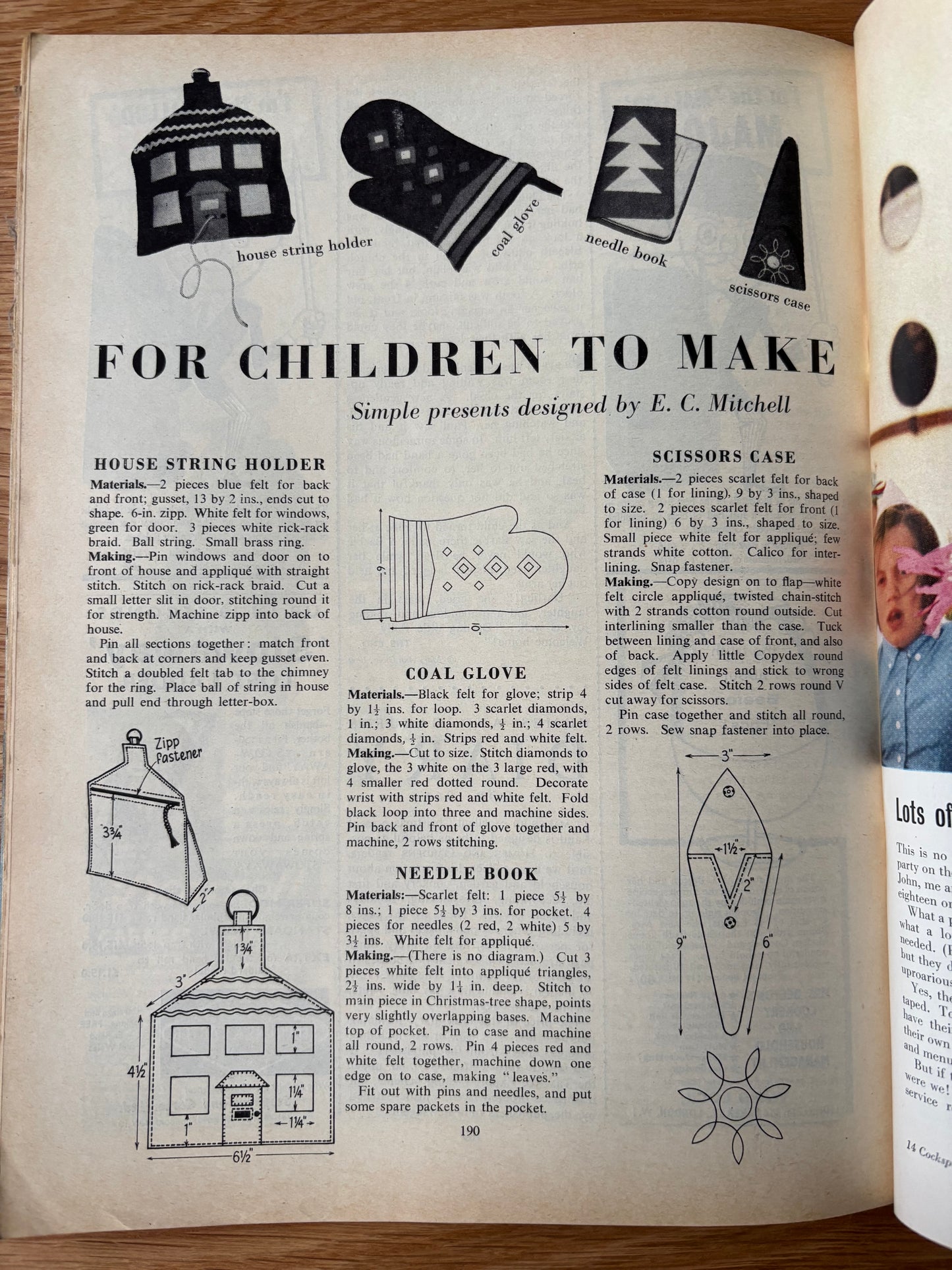 Audrey Stephenson HOMES AND GARDENS CHRISTMAS Magazine December 1960 ILLUSTRATED