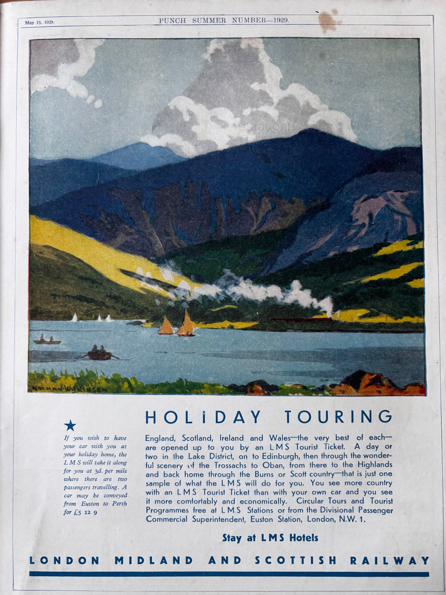 1920’s E H Shepard PUNCH MAGAZINE Summer Number May 1929 Adverts Fougasse