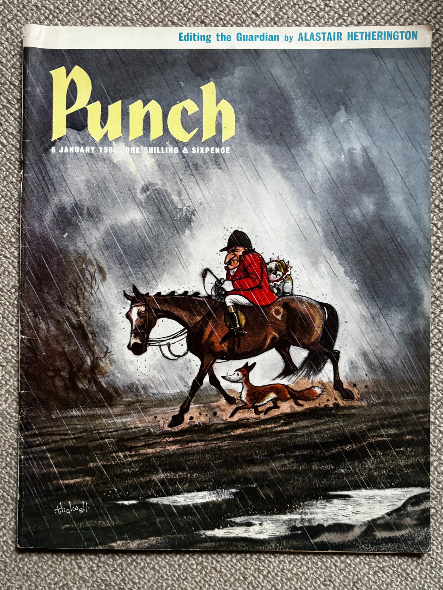 Thelwell PUNCH MAGAZINE January 6 1965 HUNTING RED COAT FOX