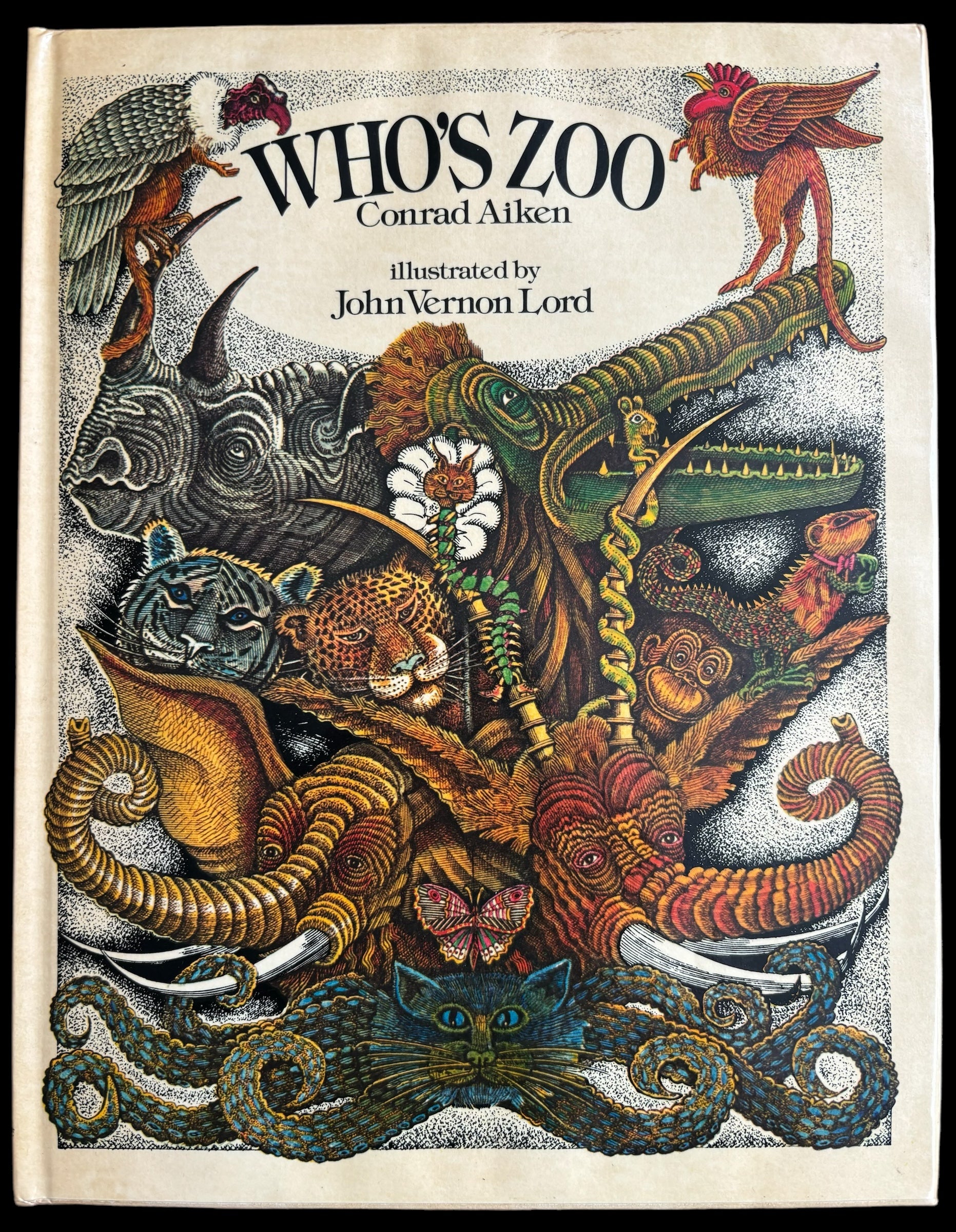 John Vernon Lord WHO’S ZOO 1971 1st Ed HB Conrad Aiken Illustrated - transpontinebooks