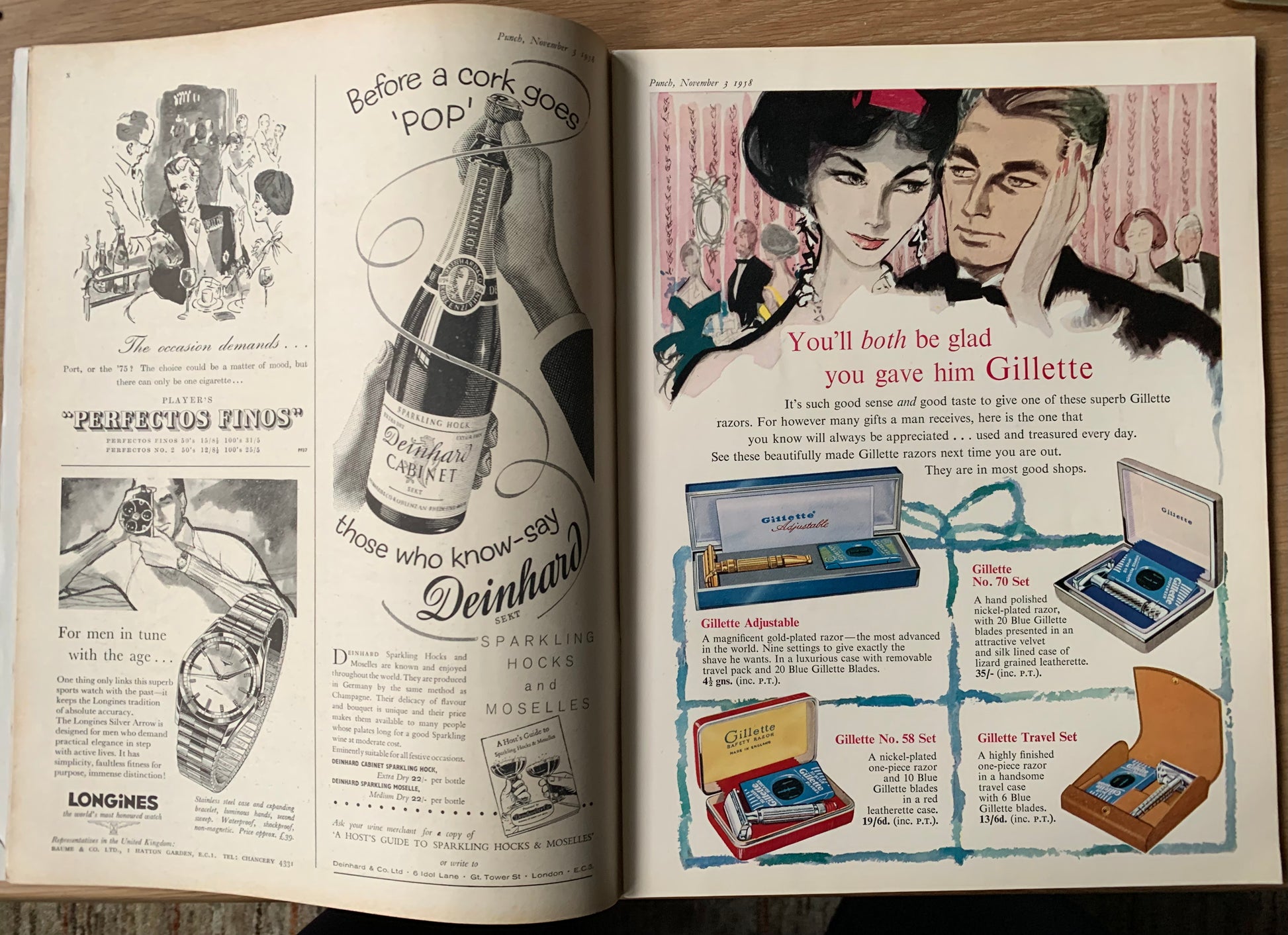 Christmas PUNCH ALMANACK 1959 Ronald Searle Fougasse MAGAZINE ADVERTS - transpontinebooks