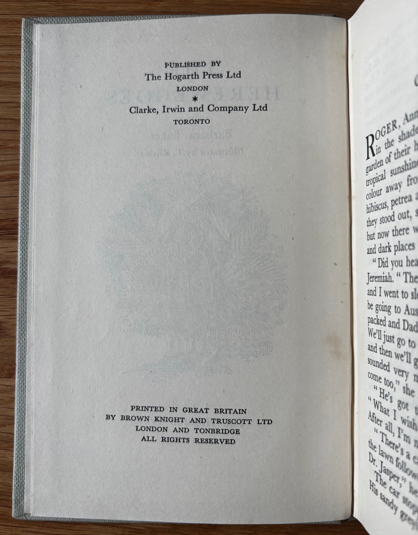 Trekkie Ritchie THE HEREWEGOES Hogarth Press 1948 Barbara Baker Parsons ILLUSTRATED