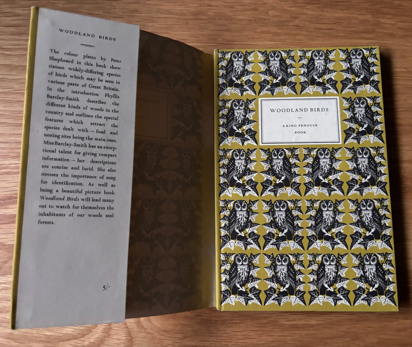 Peter Shepheard WOODLAND BIRDS King Penguin Book DJ 1955 Phyllis Barclay Smith