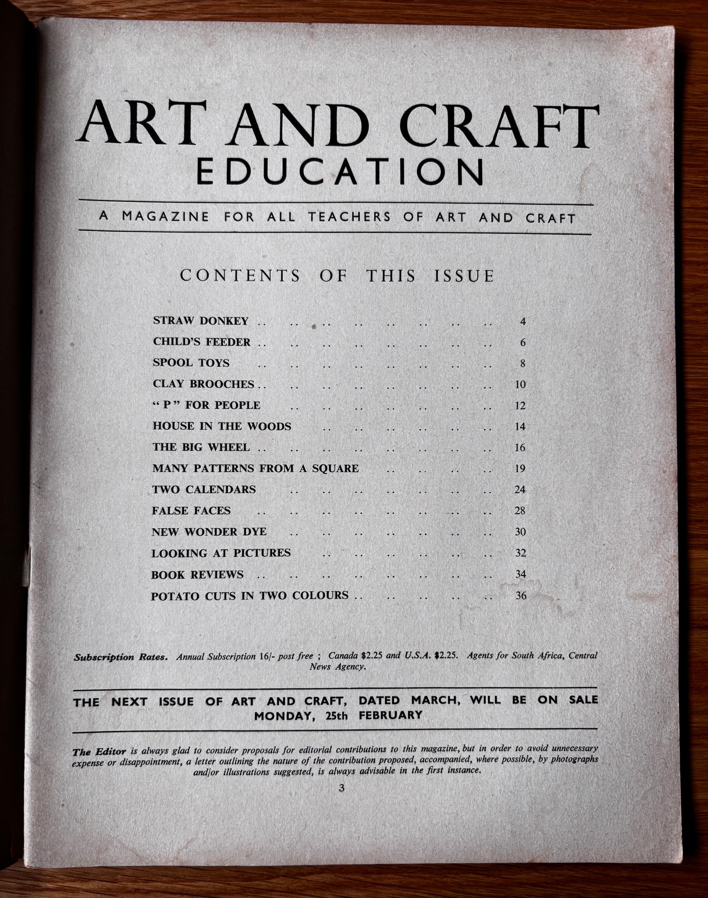 Vintage ART AND CRAFT EDUCATION CHRISTMAS MAGAZINE January 1954 School Crafts CHILD