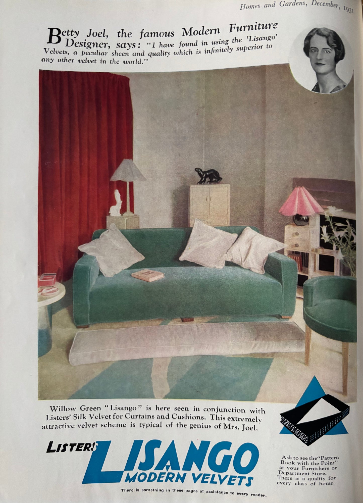 1930’s HOMES AND GARDENS Magazine December 1931 Illustrated ADVERTS