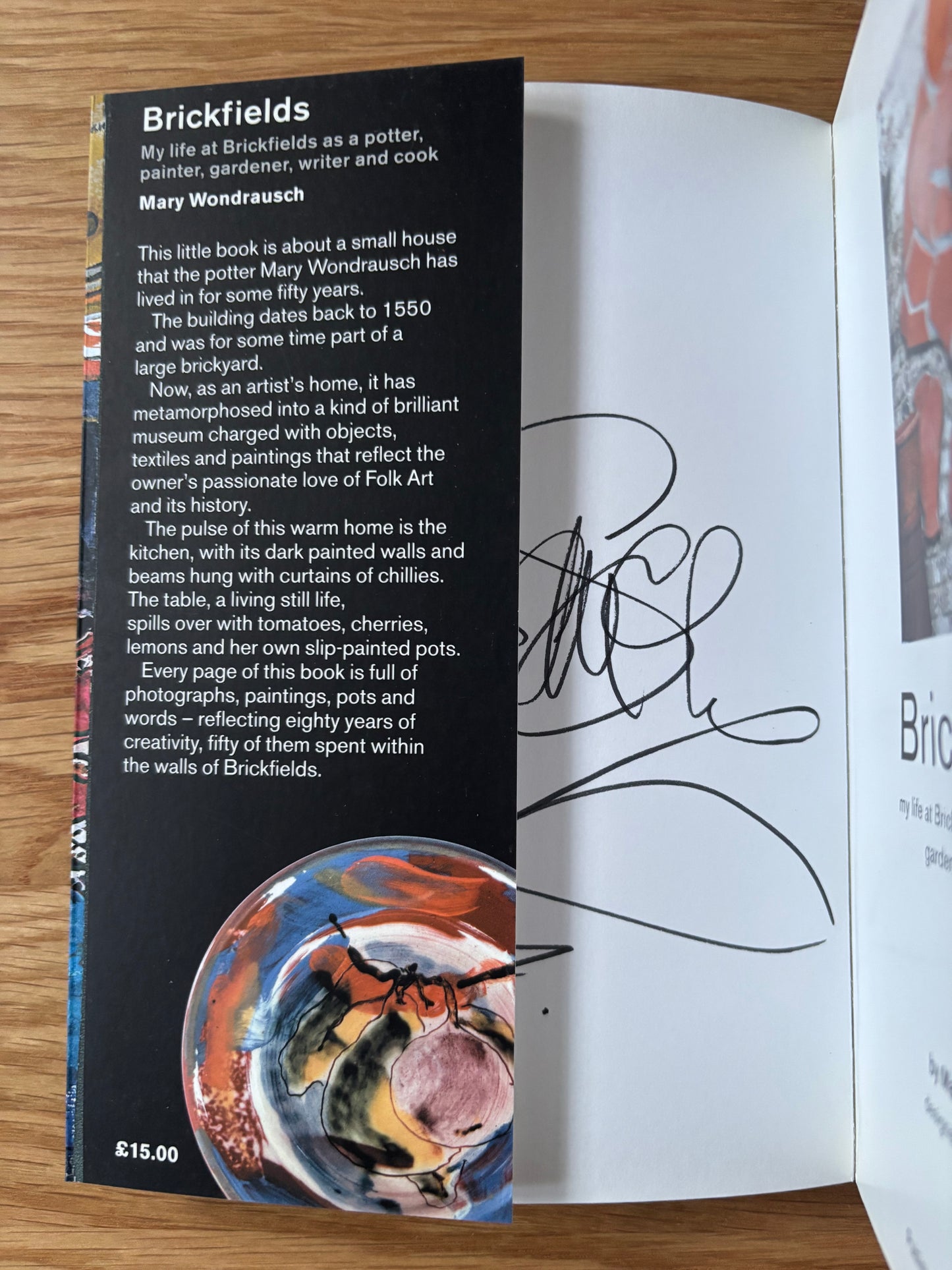 Mary Wondrausch Signed BRICKFIELDS 1st PB 2004 London Group ARTIST POTTER