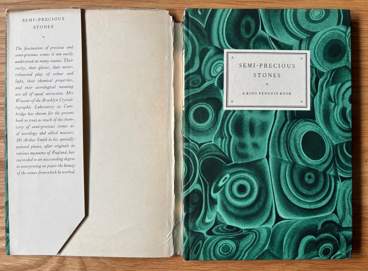 Arthur Smith SEMI PRECIOUS STONES King Penguin Book DJ 1952 ART DESIGN N Wooster
