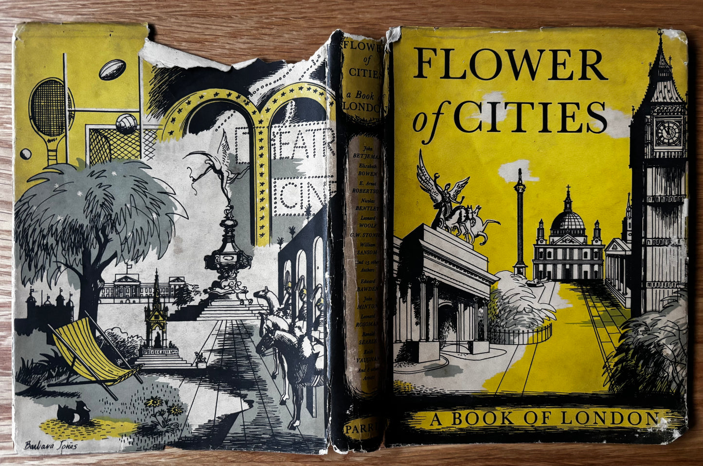 Barbara Jones FLOWER OF CITIES 1st Ed 1949 DJ Edward Bawden John Minton BOOK OF LONDON