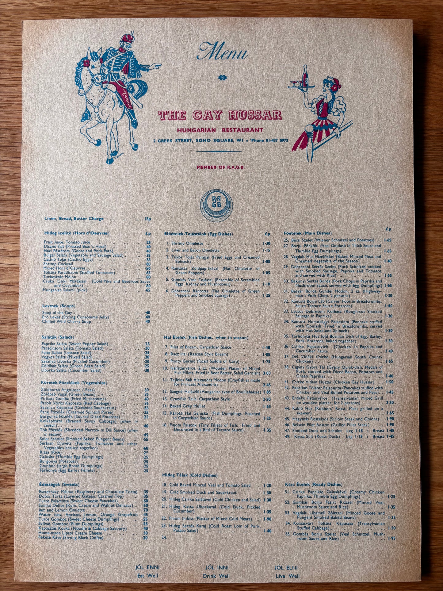 LONDON A LA CARTE Habitat 30 Facsimile Menus DAVID HOCKNEY Conran Design Ray Ogden