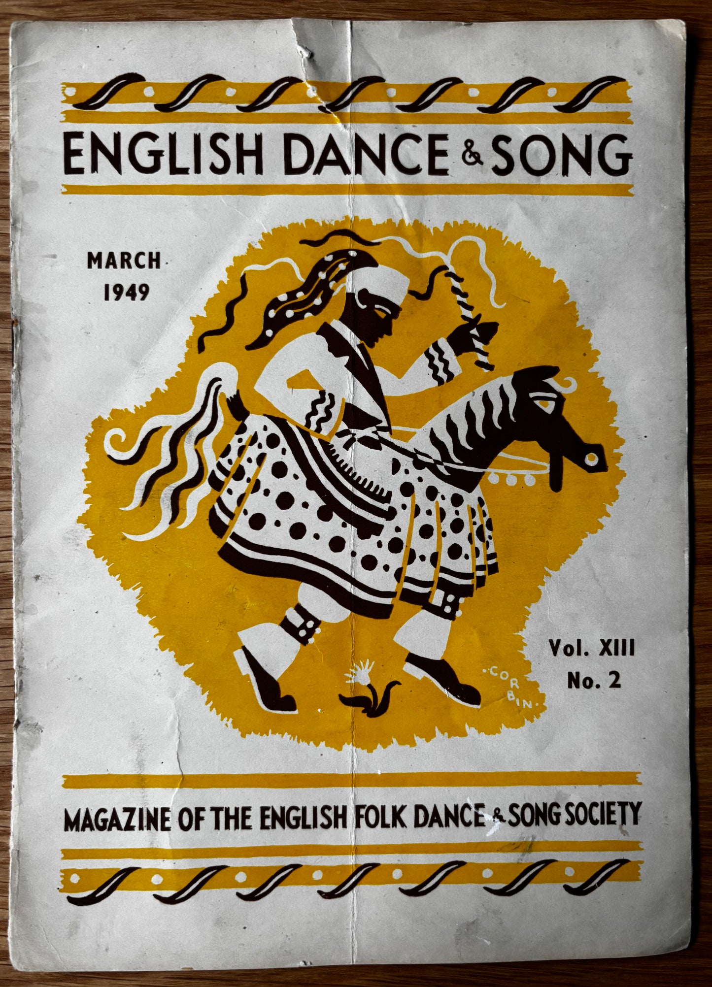 ENGLISH FOLK DANCE & SONG March 1949 Dancing Society MAGAZINE Hobby Horse