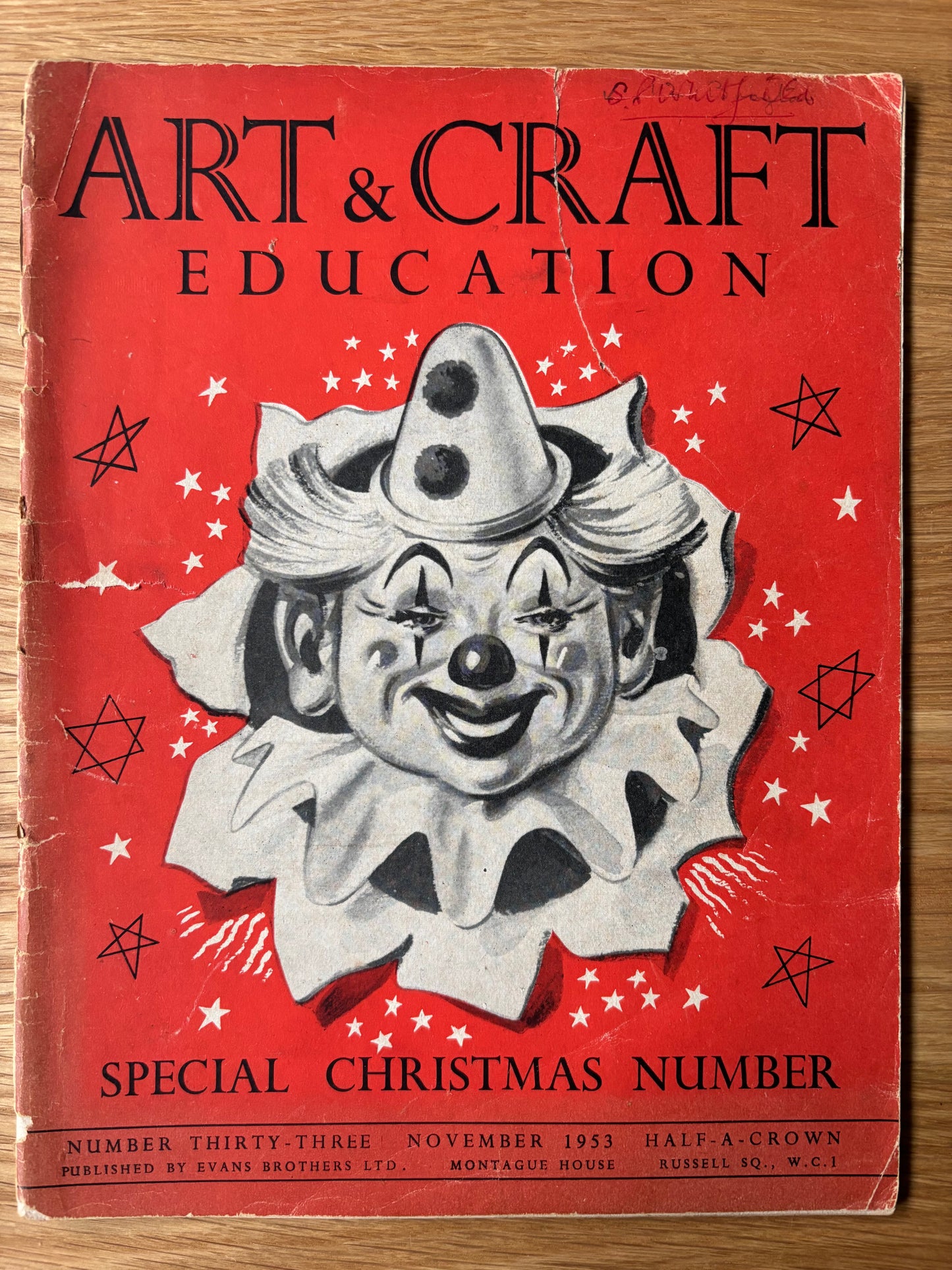 Vintage ART AND CRAFT EDUCATION MAGAZINE CHRISTMAS Nov 1953 EDUCATION