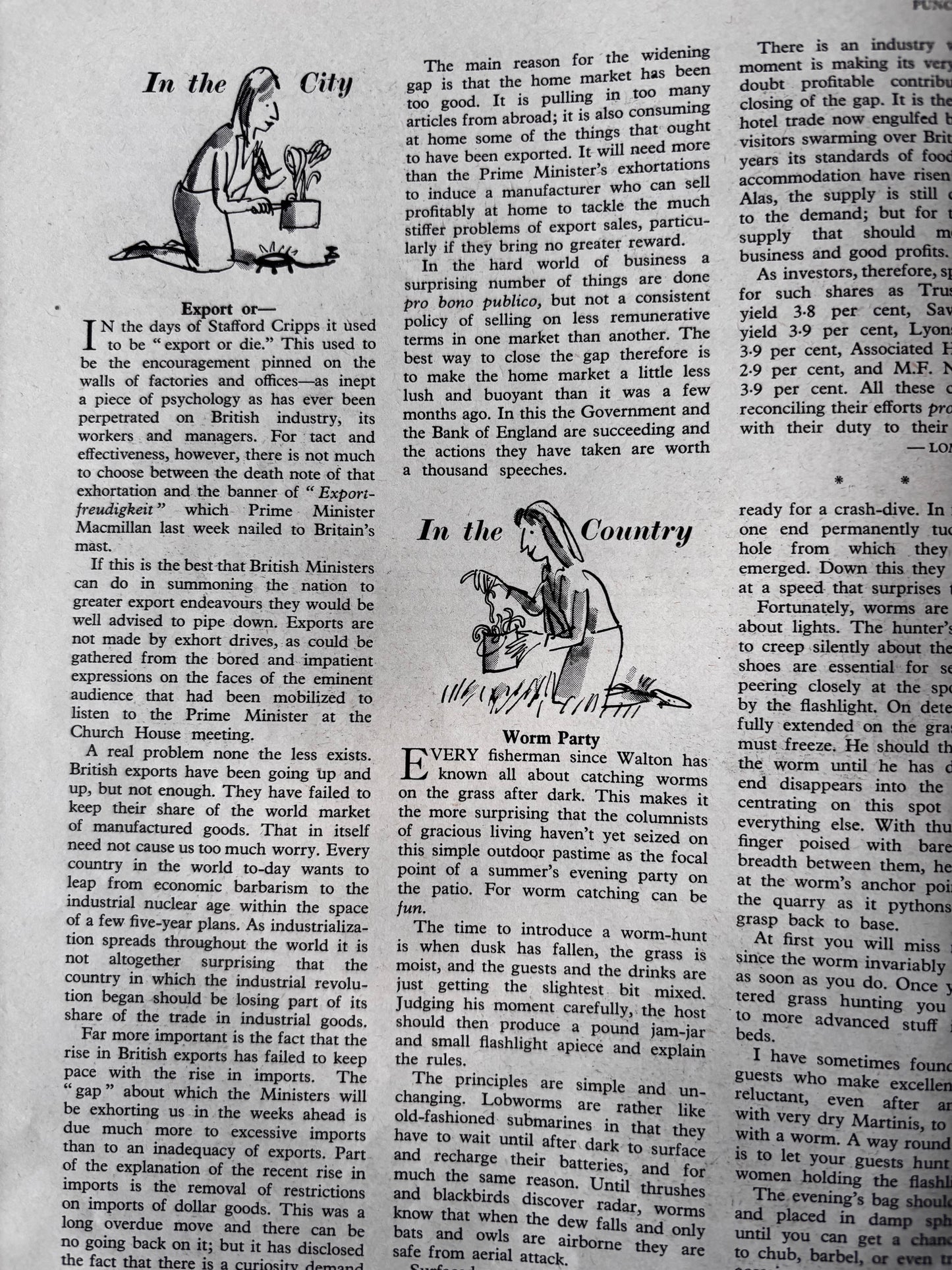 Leslie Wood PUNCH MAGAZINE July 27, 1960 VINTAGE CARS Guinness Advert