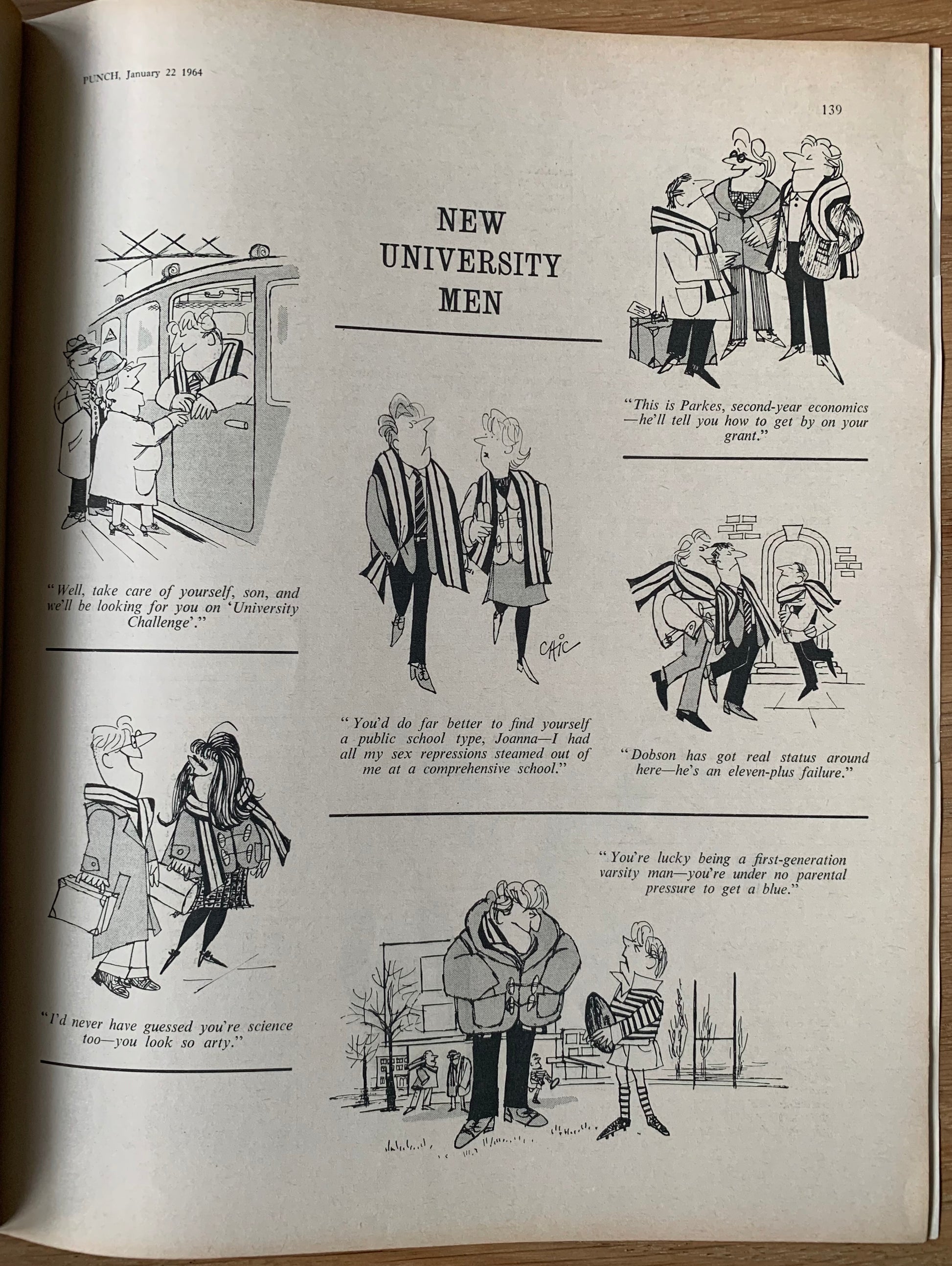 Ronald Searle PUNCH MAGAZINE 22 January 1964 ART CARTOONS Theatre Acting - transpontinebooks