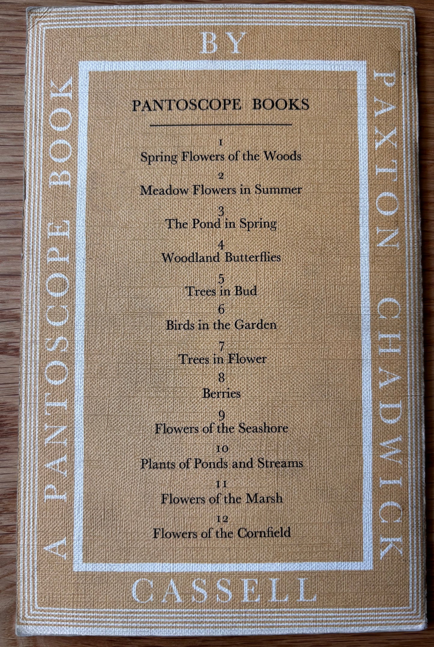 PANTOSCOPE BOOK Flowers Of The Cornfields PAXTON CHADWICK 1st Ed 1960 Cassell