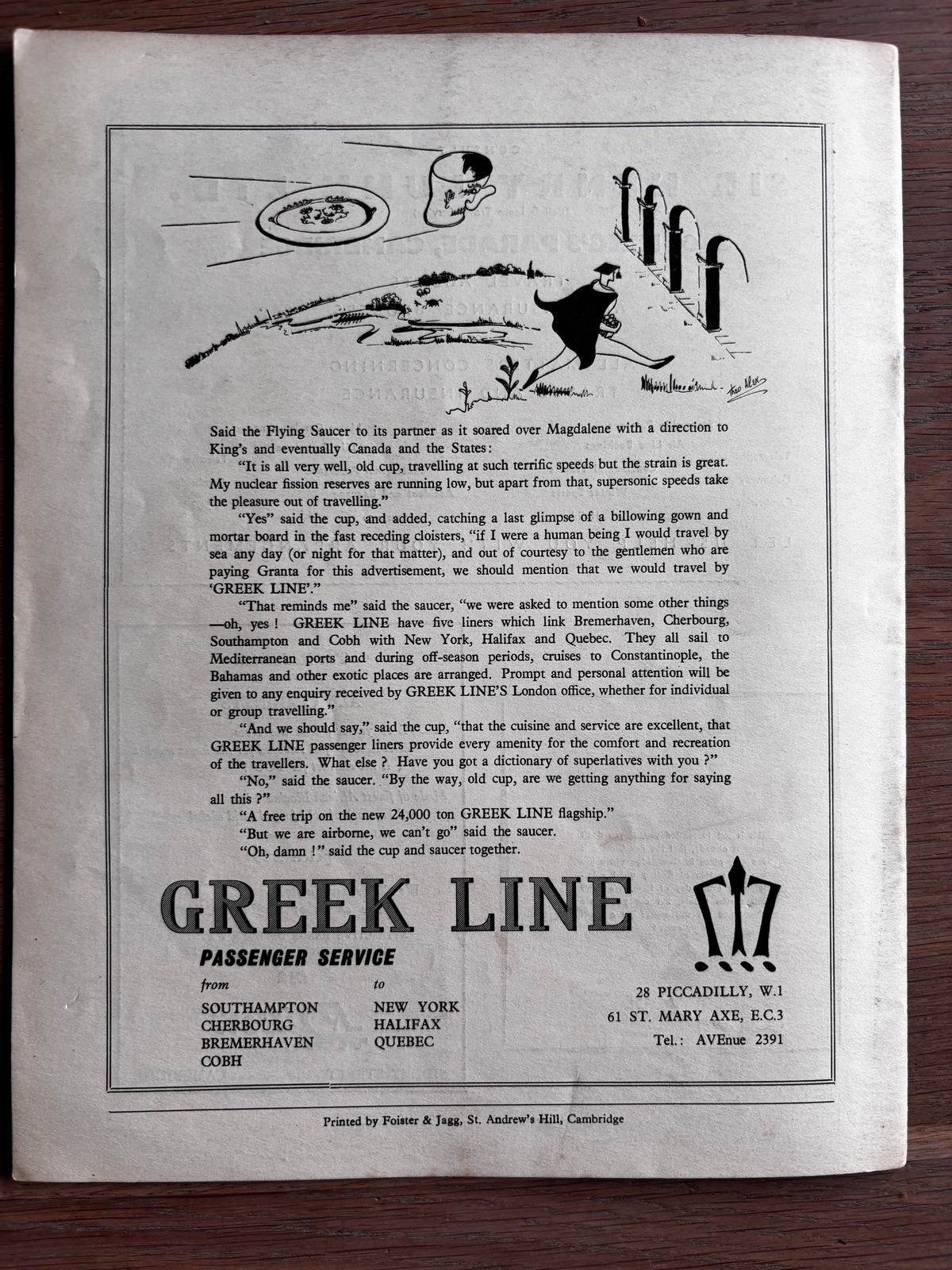Mark Boxer THE GRANTA Cambridge University Magazine May 16th 1953 ART Illustrated
