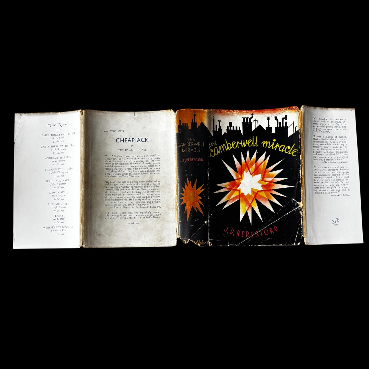 Barbosa THE CAMBERWELL MIRACLE 1934 J D Beresford DJ Heinemann