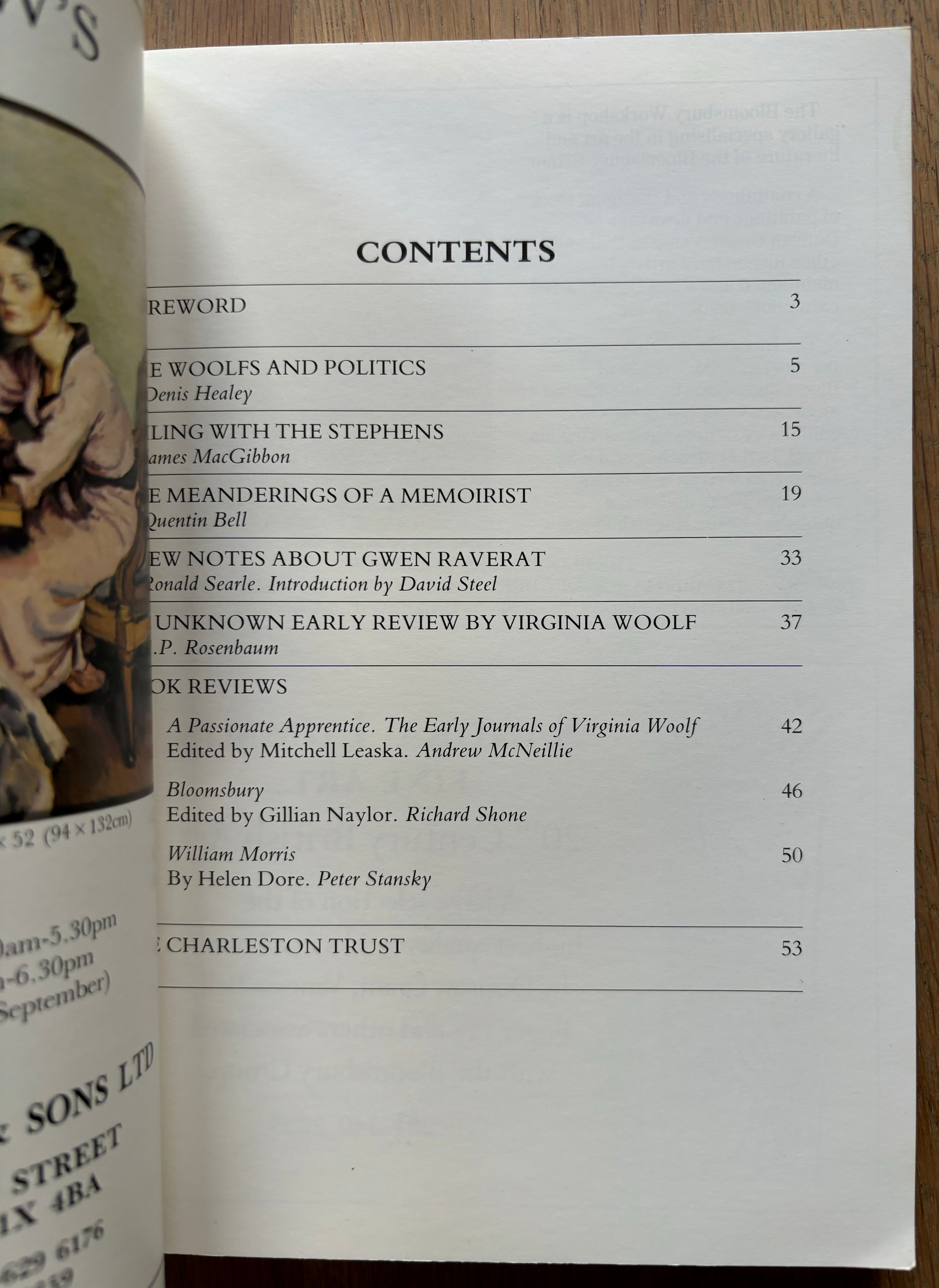 THE CHARLESTON MAGAZINE 1990 ART BLOOMSBURY GROUP Virginia Woolf Gwen Raverat (Copy) - transpontinebooks