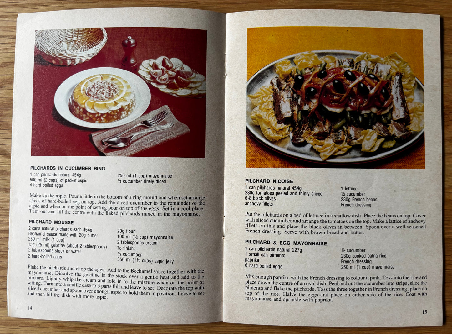 Vintage PILCHARD RECIPES Booklet CANNED FISH Advisory Bureau COOKBOOK