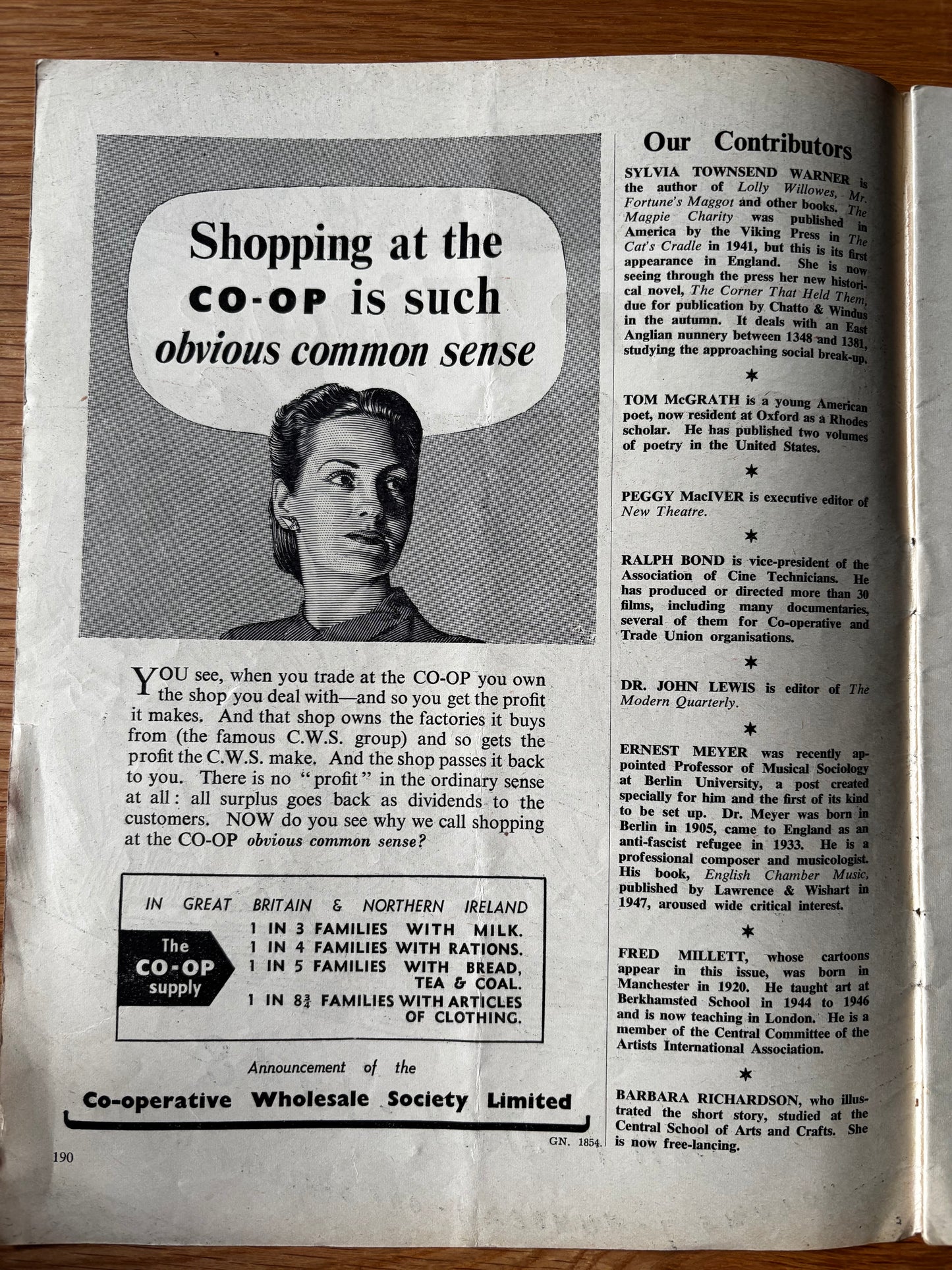 Clifford Rowe OUR TIME Magazine May 1948 Sylvia Townsend Warner Day