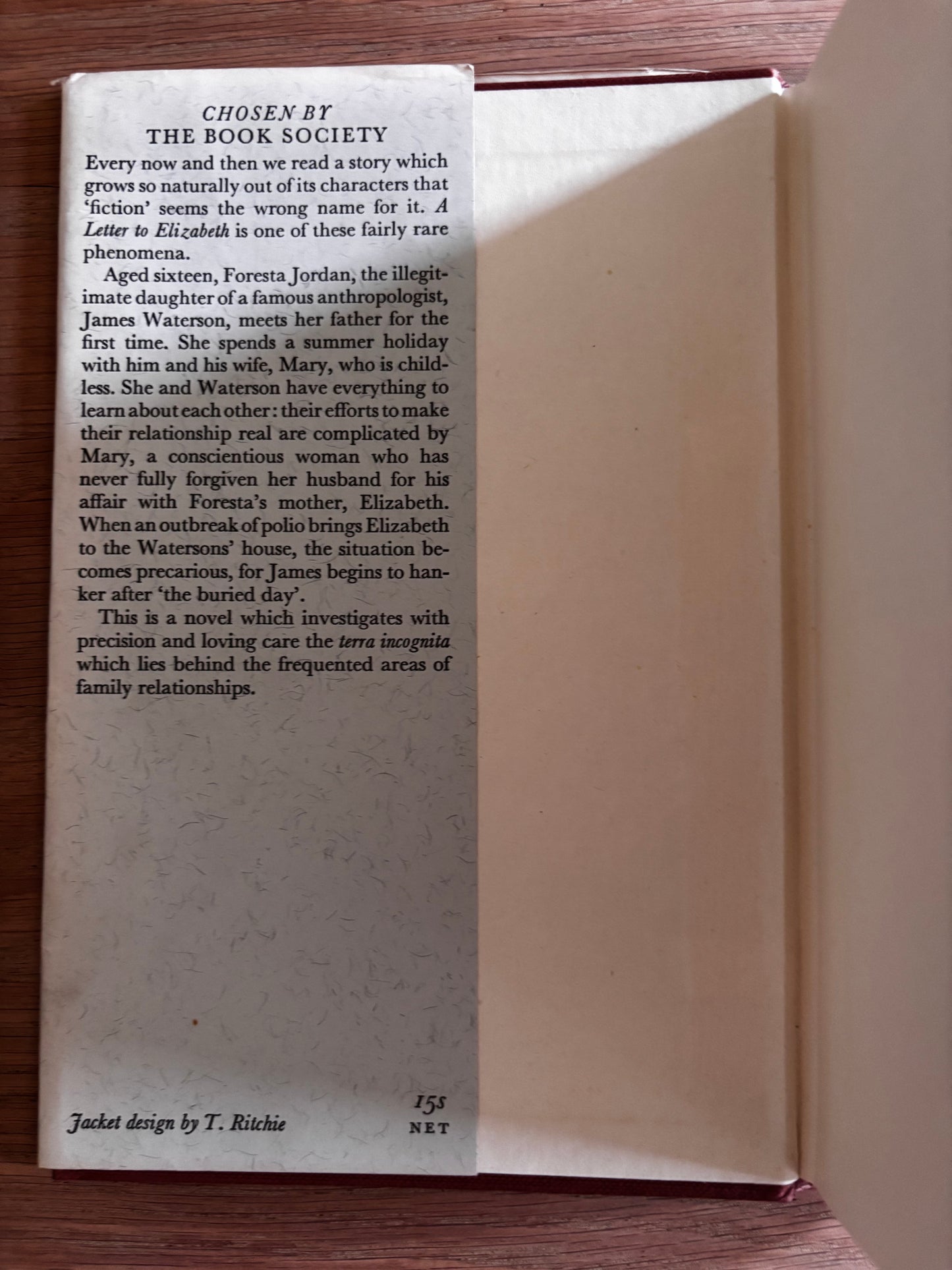 Trekkie Ritchie A LETTER TO ELIZABETH Bettina Linn  1st Ed DJ Chatto & Windus 1958