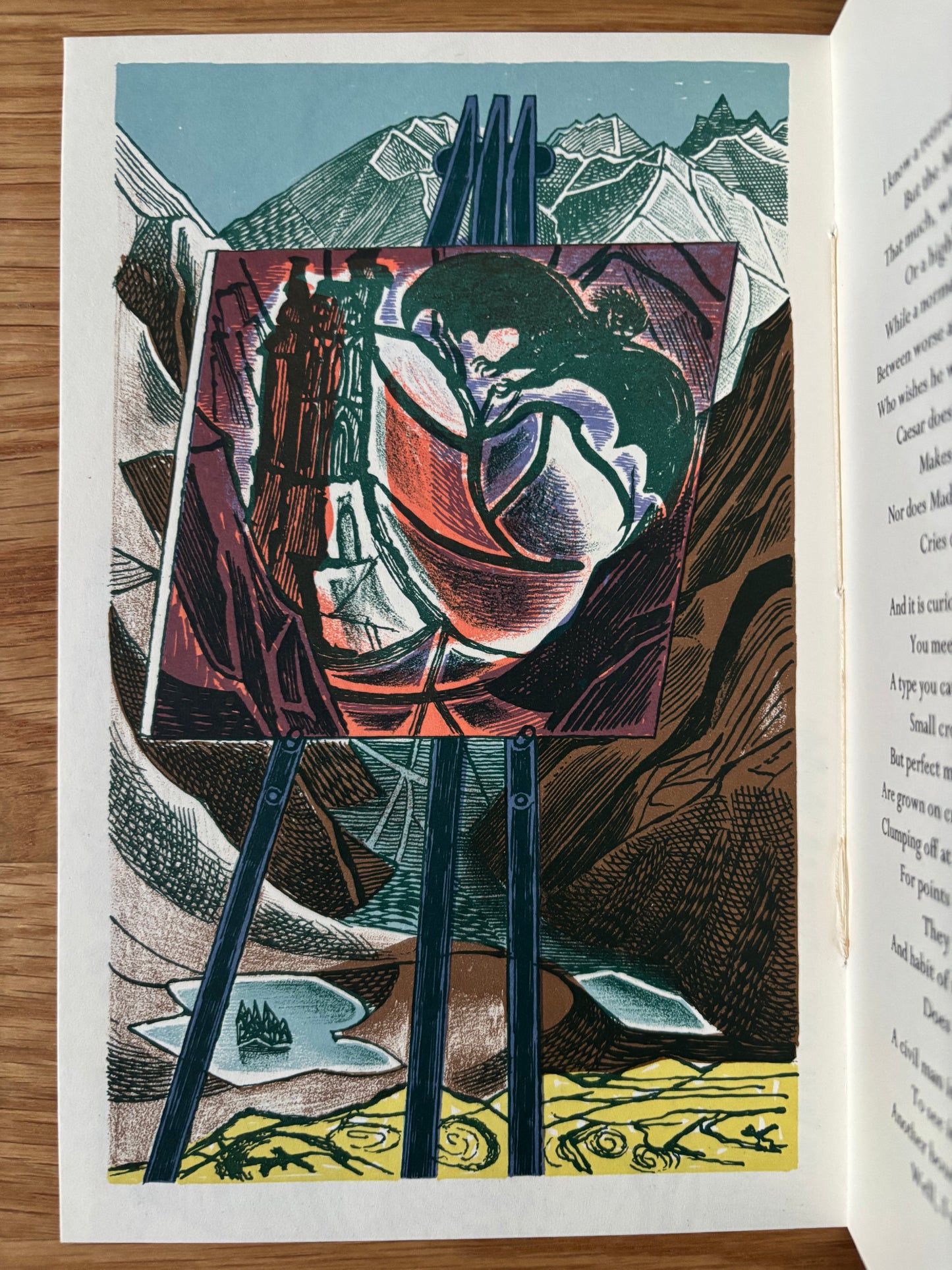 Edward Bawden THE ARIEL POEMS W H AUDEN Mountains Illustrated FABER
