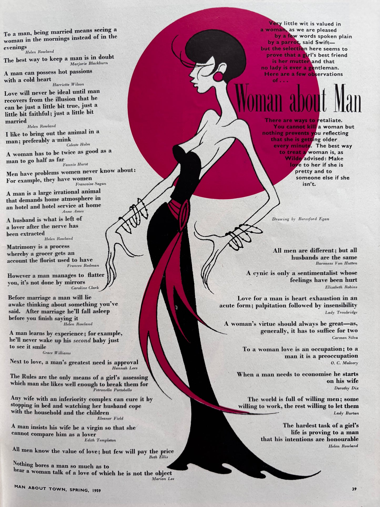 1950’s MAN ABOUT TOWN Magazine Spring 1959 Men’s Style Tailoring VINTAGE